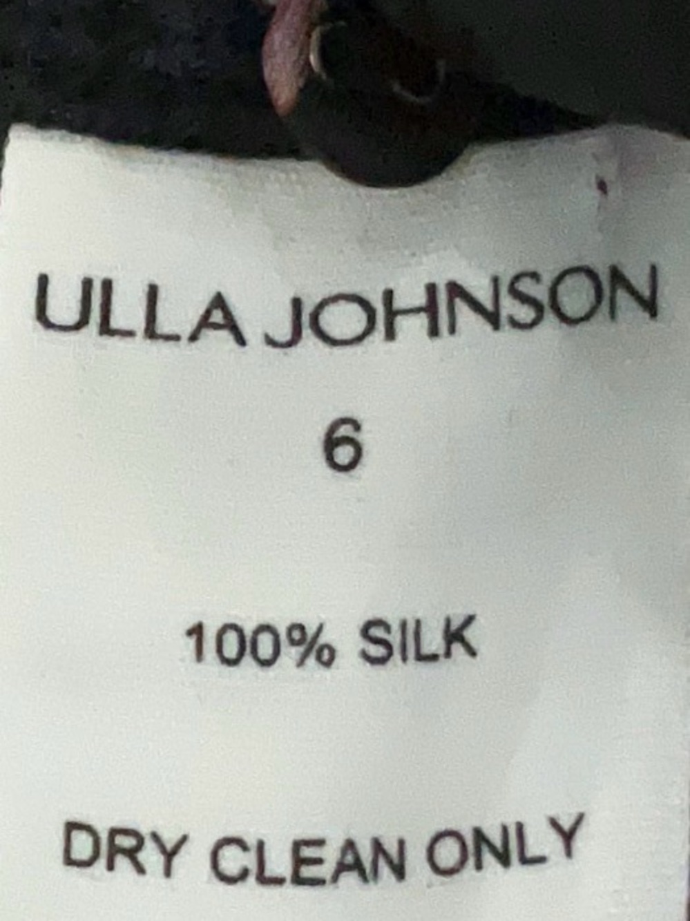 Ulla Johnson Black 100% Silk Puff Sleeve Blouse Botanical Floral Print Size 6 - Picture 9 of 10